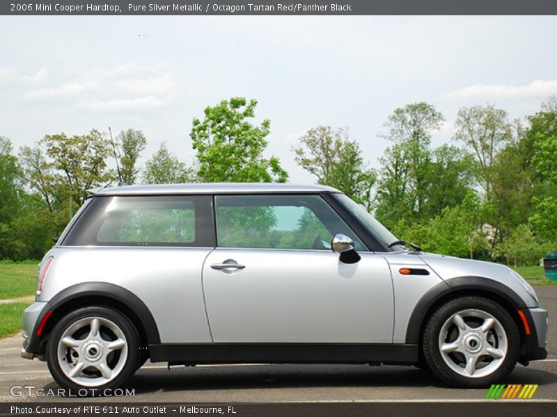 Pure Silver Metallic / Octagon Tartan Red/Panther Black 2006 Mini Cooper Hardtop