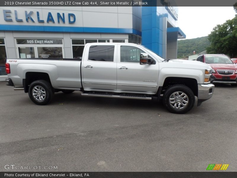 Silver Ice Metallic / Jet Black 2019 Chevrolet Silverado 3500HD LTZ Crew Cab 4x4