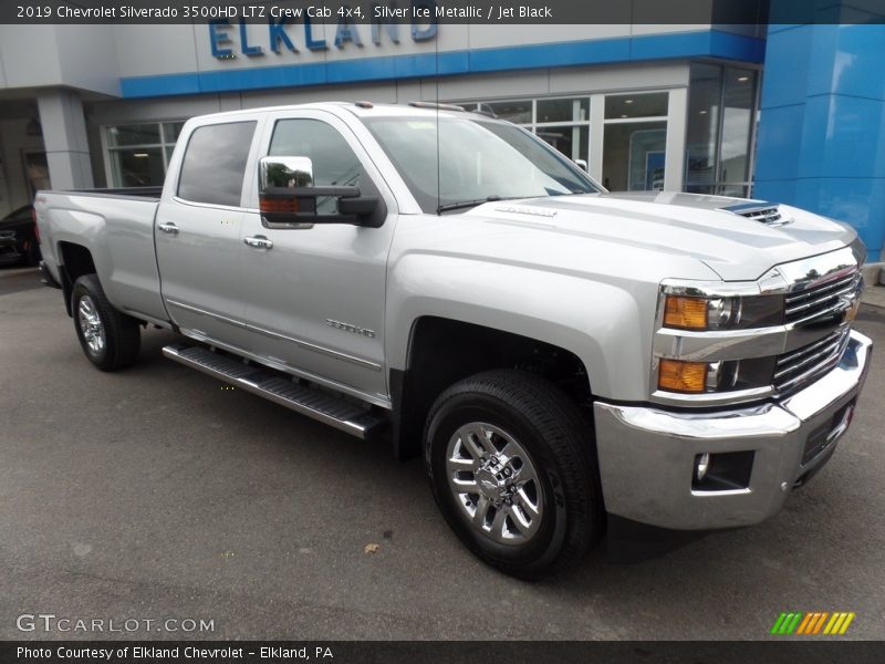 Silver Ice Metallic / Jet Black 2019 Chevrolet Silverado 3500HD LTZ Crew Cab 4x4