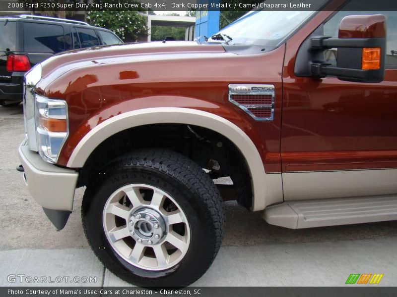 Dark Copper Metallic / Camel/Chaparral Leather 2008 Ford F250 Super Duty King Ranch Crew Cab 4x4