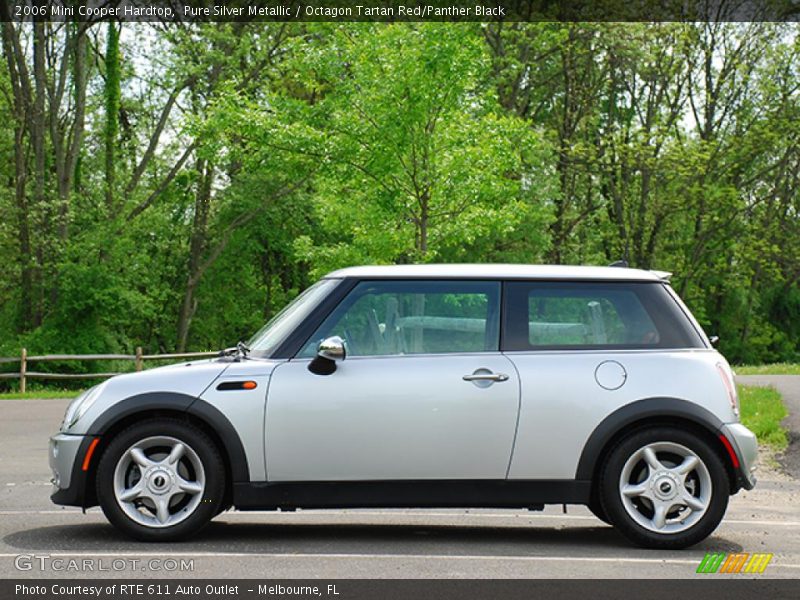 Pure Silver Metallic / Octagon Tartan Red/Panther Black 2006 Mini Cooper Hardtop