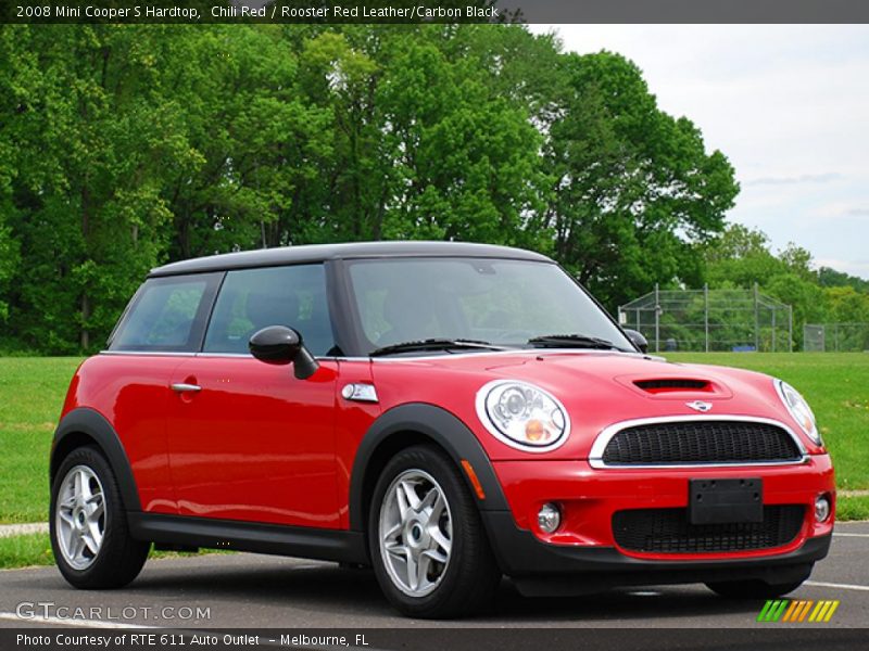 Chili Red / Rooster Red Leather/Carbon Black 2008 Mini Cooper S Hardtop