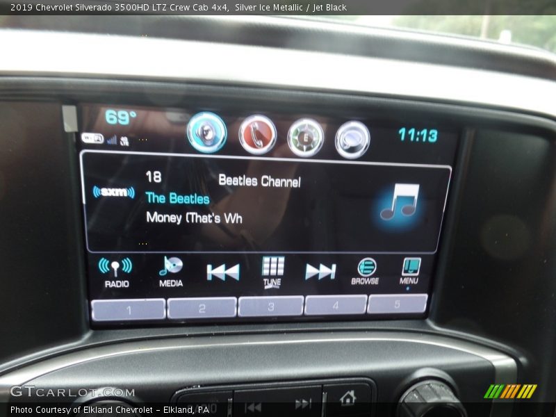 Silver Ice Metallic / Jet Black 2019 Chevrolet Silverado 3500HD LTZ Crew Cab 4x4