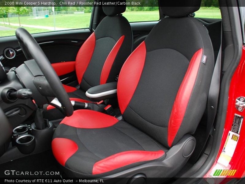 Chili Red / Rooster Red Leather/Carbon Black 2008 Mini Cooper S Hardtop