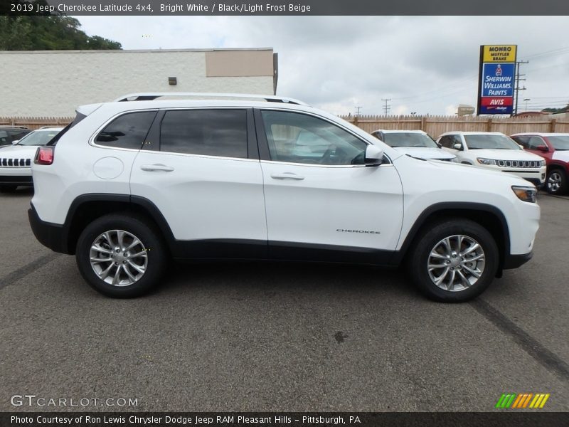 Bright White / Black/Light Frost Beige 2019 Jeep Cherokee Latitude 4x4