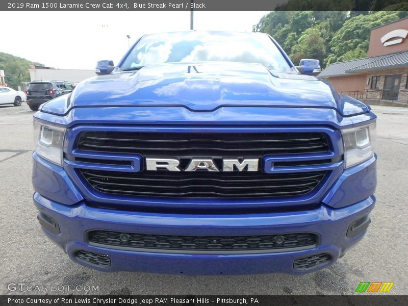 Blue Streak Pearl / Black 2019 Ram 1500 Laramie Crew Cab 4x4