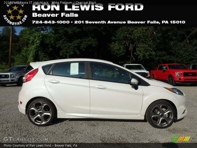 White Platinum / Charcoal Black 2018 Ford Fiesta ST Hatchback
