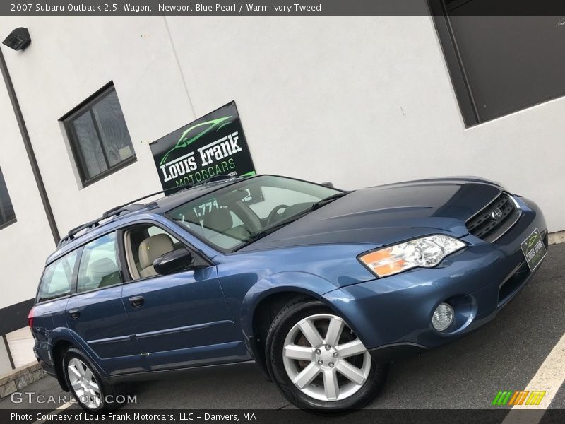 Newport Blue Pearl / Warm Ivory Tweed 2007 Subaru Outback 2.5i Wagon