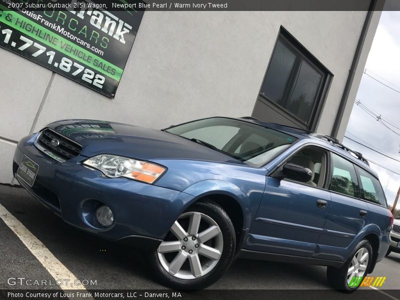 Newport Blue Pearl / Warm Ivory Tweed 2007 Subaru Outback 2.5i Wagon