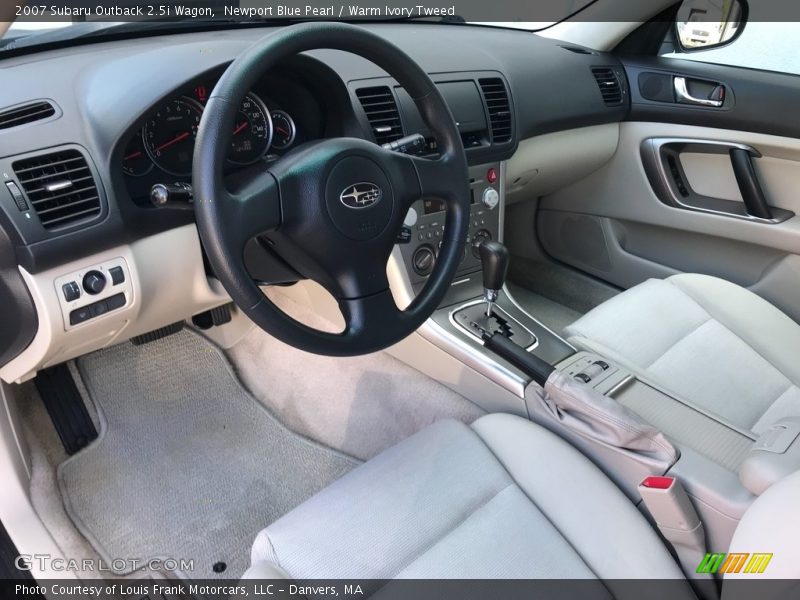 Newport Blue Pearl / Warm Ivory Tweed 2007 Subaru Outback 2.5i Wagon