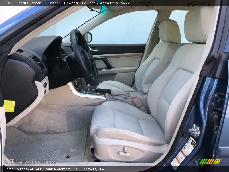 Newport Blue Pearl / Warm Ivory Tweed 2007 Subaru Outback 2.5i Wagon