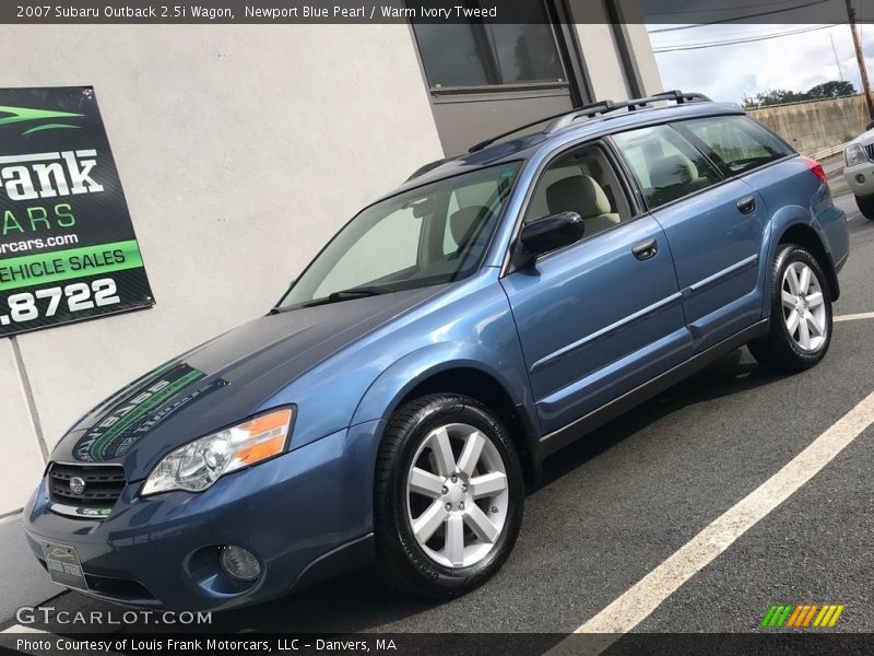 Newport Blue Pearl / Warm Ivory Tweed 2007 Subaru Outback 2.5i Wagon