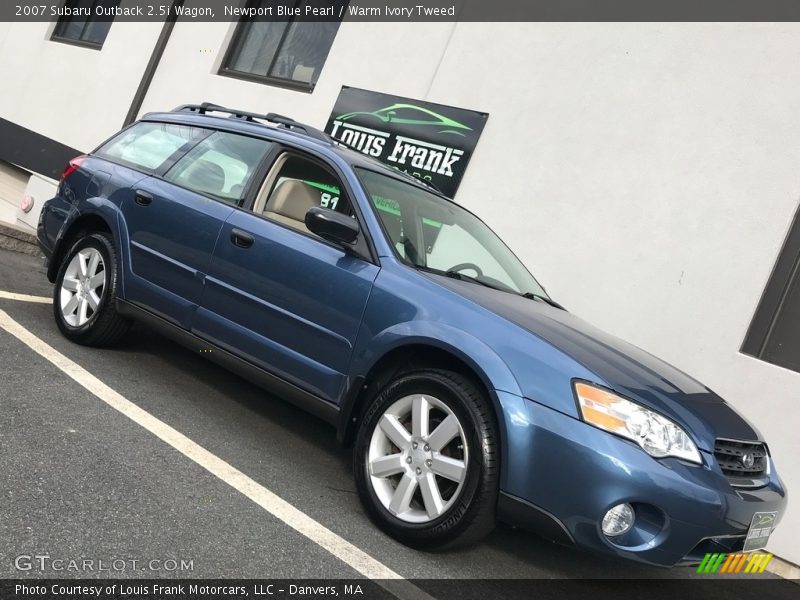 Newport Blue Pearl / Warm Ivory Tweed 2007 Subaru Outback 2.5i Wagon