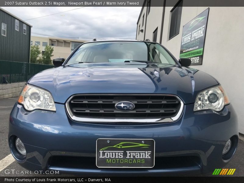 Newport Blue Pearl / Warm Ivory Tweed 2007 Subaru Outback 2.5i Wagon