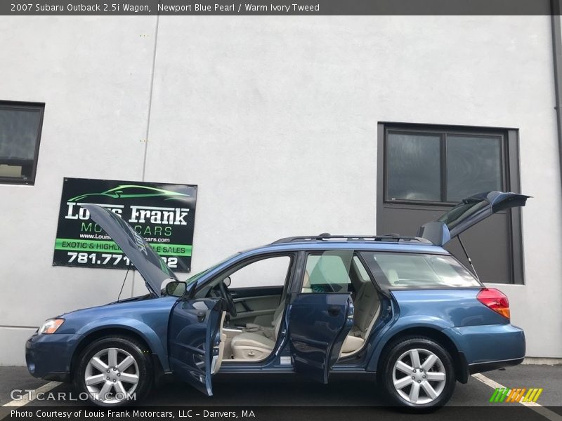 Newport Blue Pearl / Warm Ivory Tweed 2007 Subaru Outback 2.5i Wagon