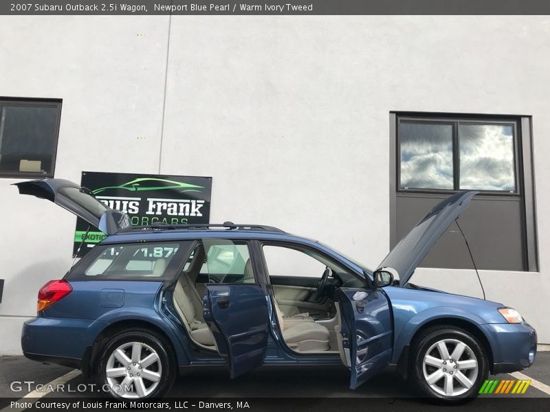 Newport Blue Pearl / Warm Ivory Tweed 2007 Subaru Outback 2.5i Wagon