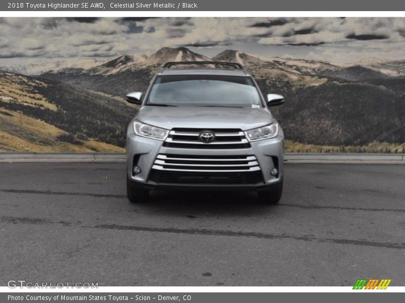 Celestial Silver Metallic / Black 2018 Toyota Highlander SE AWD