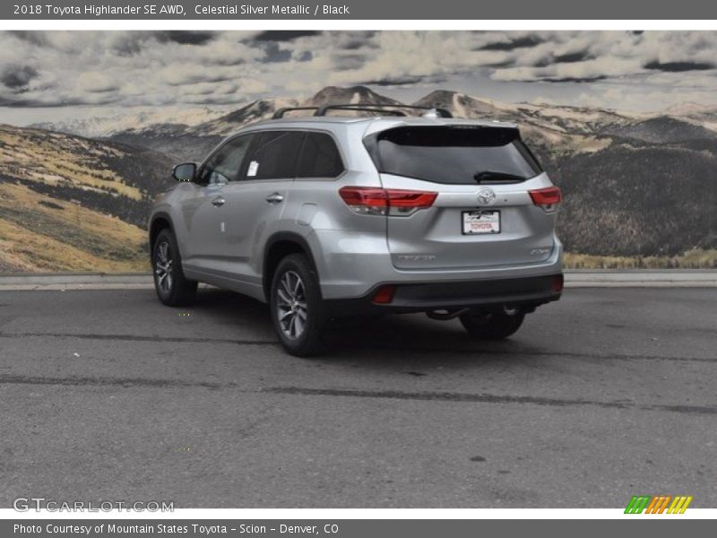 Celestial Silver Metallic / Black 2018 Toyota Highlander SE AWD