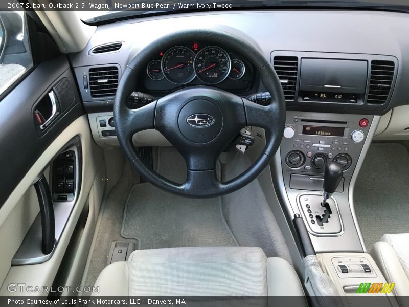Newport Blue Pearl / Warm Ivory Tweed 2007 Subaru Outback 2.5i Wagon