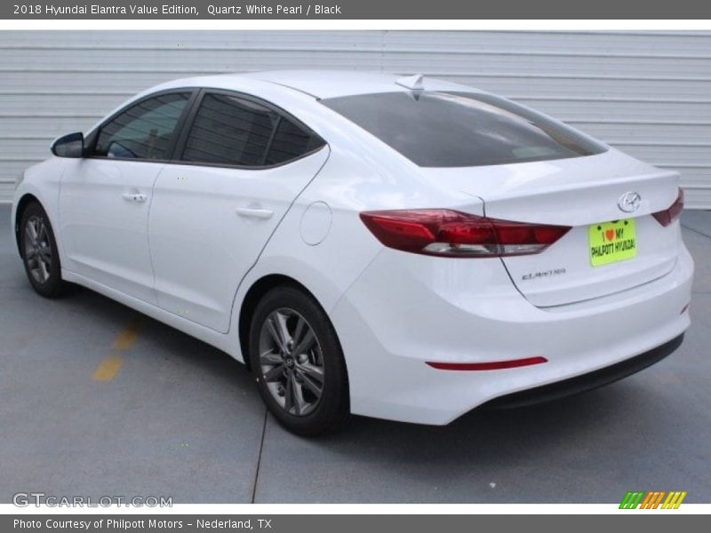 Quartz White Pearl / Black 2018 Hyundai Elantra Value Edition