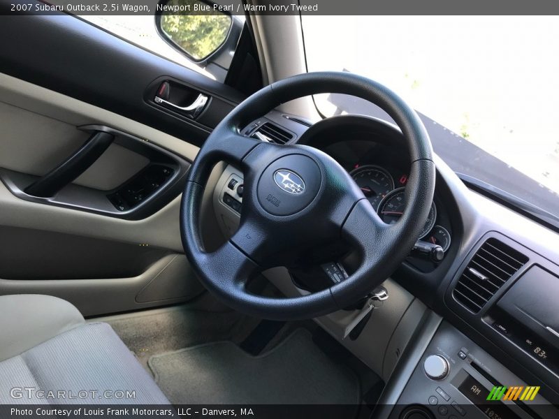Newport Blue Pearl / Warm Ivory Tweed 2007 Subaru Outback 2.5i Wagon