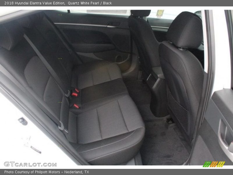 Quartz White Pearl / Black 2018 Hyundai Elantra Value Edition
