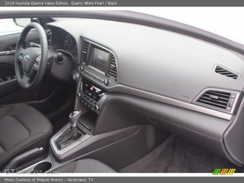 Quartz White Pearl / Black 2018 Hyundai Elantra Value Edition