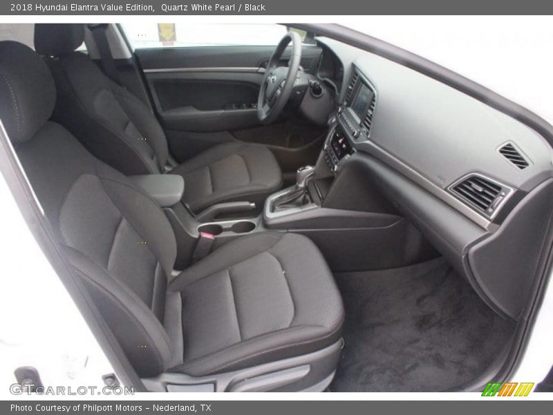 Quartz White Pearl / Black 2018 Hyundai Elantra Value Edition