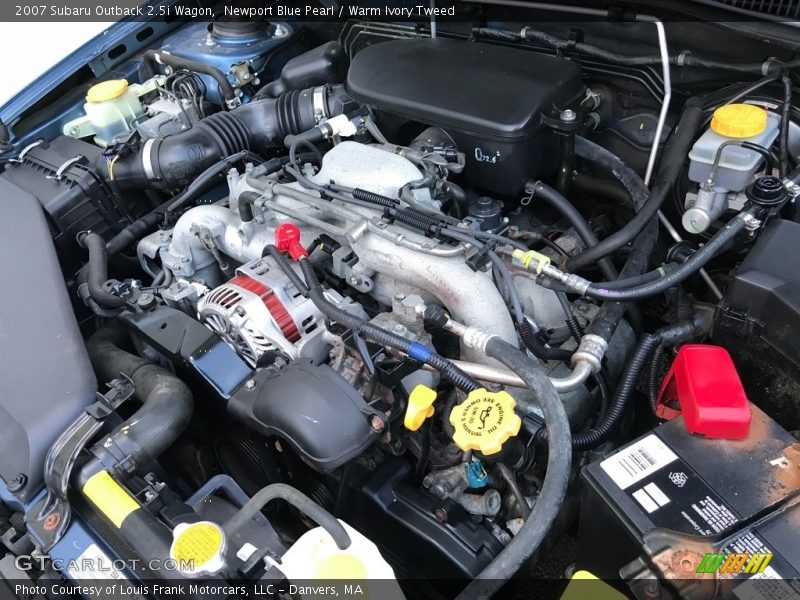 Newport Blue Pearl / Warm Ivory Tweed 2007 Subaru Outback 2.5i Wagon