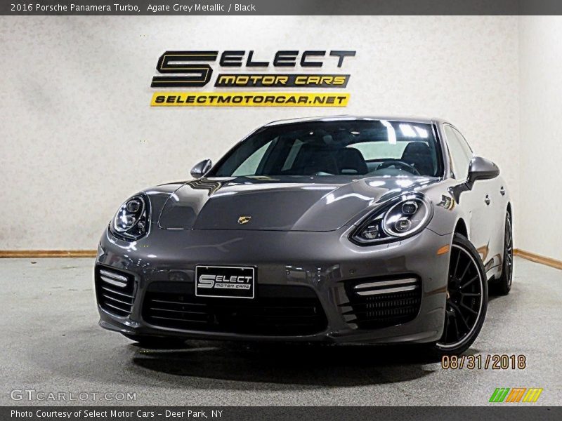 Agate Grey Metallic / Black 2016 Porsche Panamera Turbo
