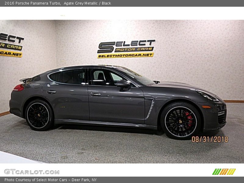 Agate Grey Metallic / Black 2016 Porsche Panamera Turbo