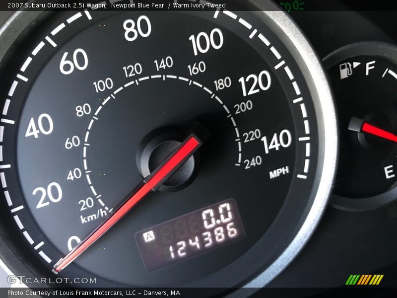Newport Blue Pearl / Warm Ivory Tweed 2007 Subaru Outback 2.5i Wagon