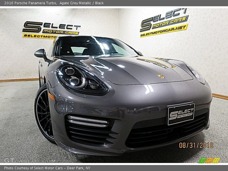 Agate Grey Metallic / Black 2016 Porsche Panamera Turbo