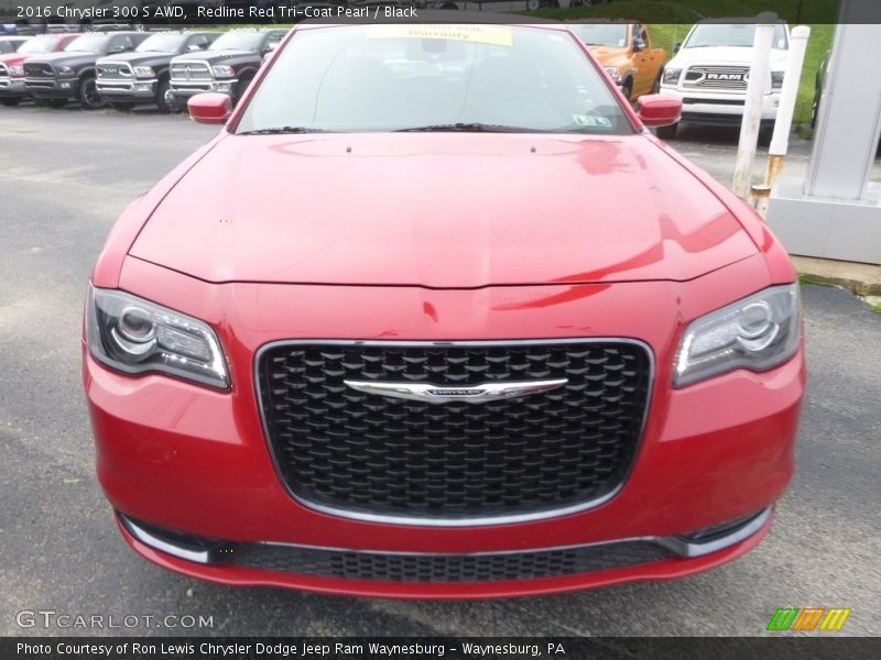 Redline Red Tri-Coat Pearl / Black 2016 Chrysler 300 S AWD