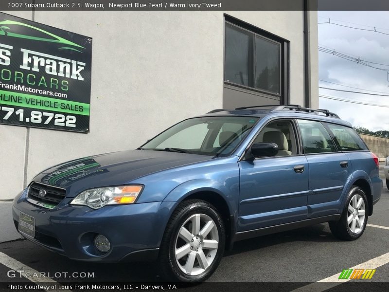 Newport Blue Pearl / Warm Ivory Tweed 2007 Subaru Outback 2.5i Wagon