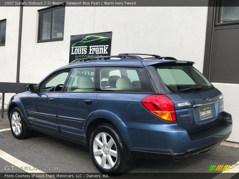 Newport Blue Pearl / Warm Ivory Tweed 2007 Subaru Outback 2.5i Wagon