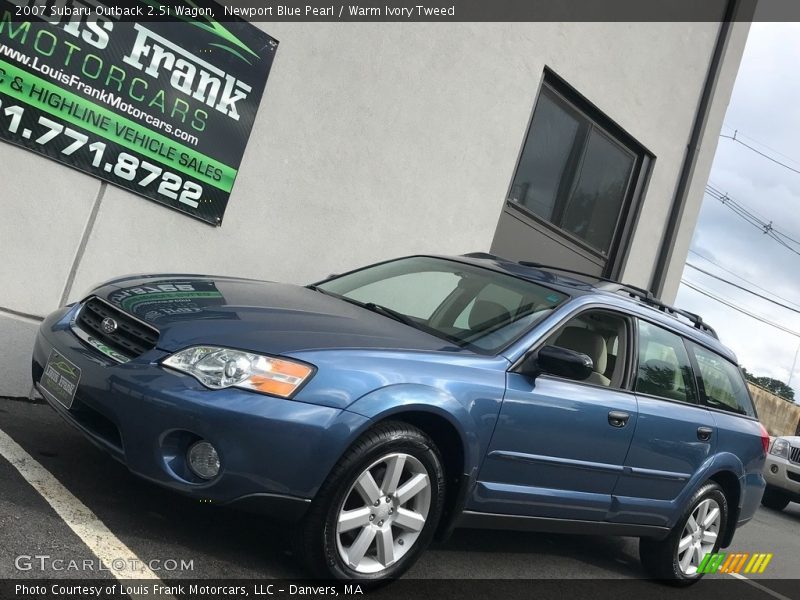 Newport Blue Pearl / Warm Ivory Tweed 2007 Subaru Outback 2.5i Wagon