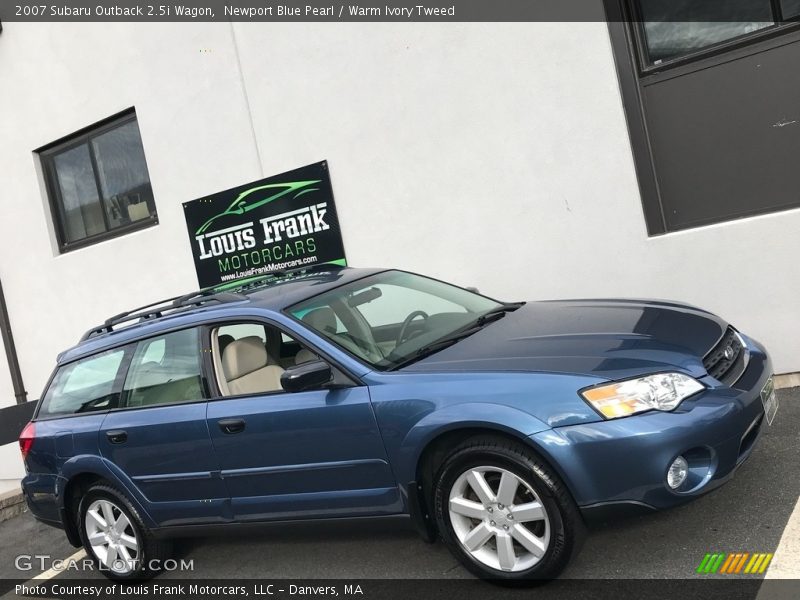 Newport Blue Pearl / Warm Ivory Tweed 2007 Subaru Outback 2.5i Wagon