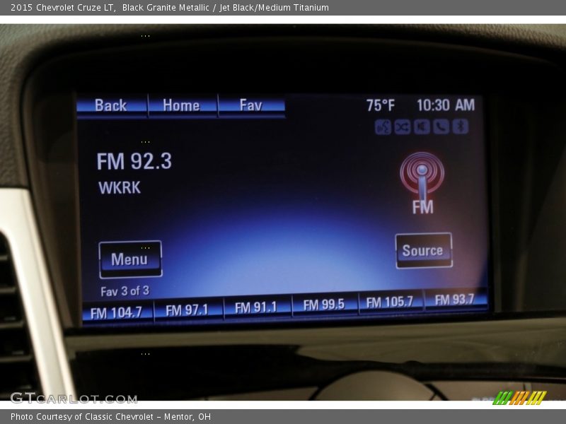 Black Granite Metallic / Jet Black/Medium Titanium 2015 Chevrolet Cruze LT