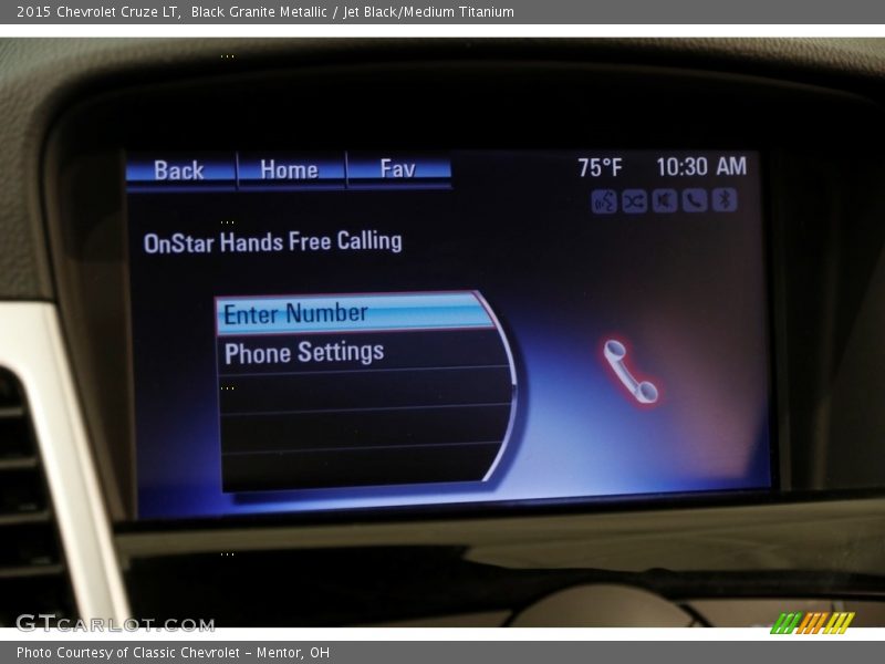 Black Granite Metallic / Jet Black/Medium Titanium 2015 Chevrolet Cruze LT