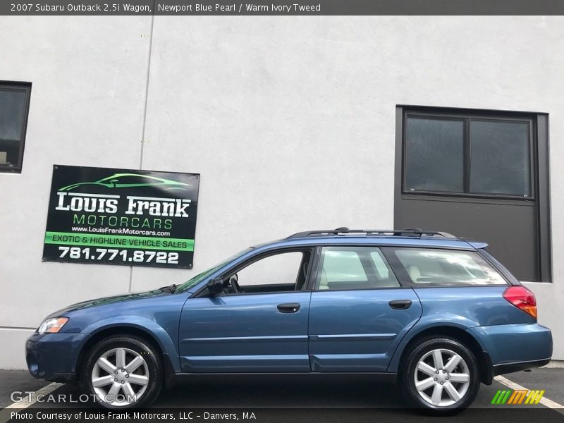 Newport Blue Pearl / Warm Ivory Tweed 2007 Subaru Outback 2.5i Wagon