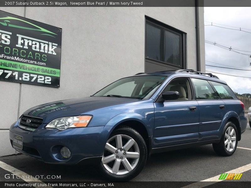Newport Blue Pearl / Warm Ivory Tweed 2007 Subaru Outback 2.5i Wagon