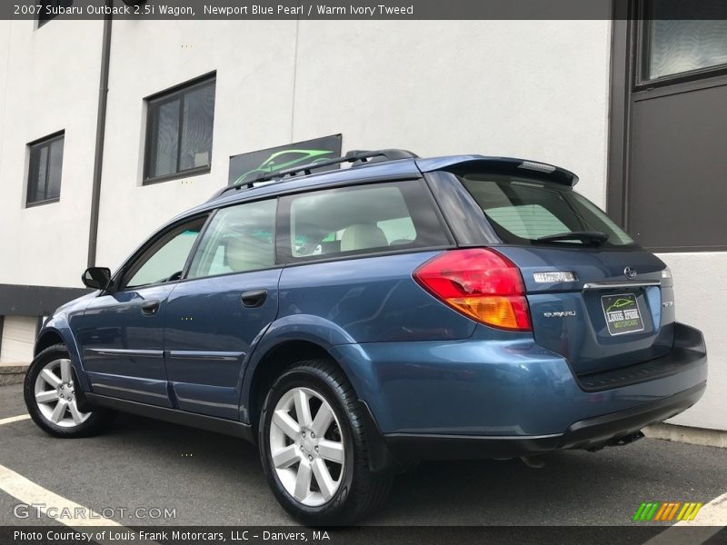 Newport Blue Pearl / Warm Ivory Tweed 2007 Subaru Outback 2.5i Wagon