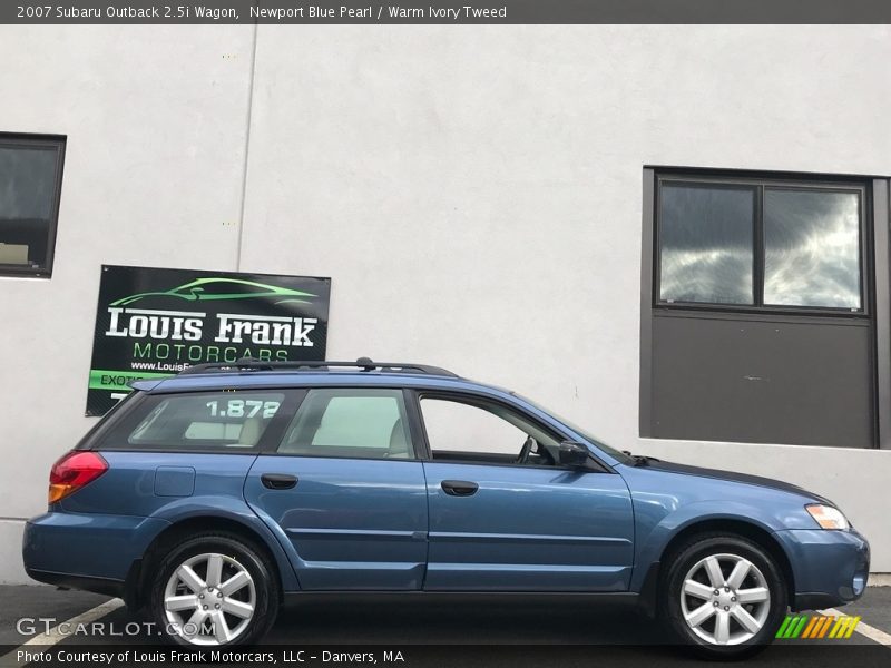 Newport Blue Pearl / Warm Ivory Tweed 2007 Subaru Outback 2.5i Wagon
