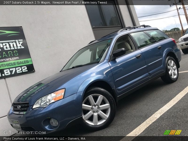 Newport Blue Pearl / Warm Ivory Tweed 2007 Subaru Outback 2.5i Wagon