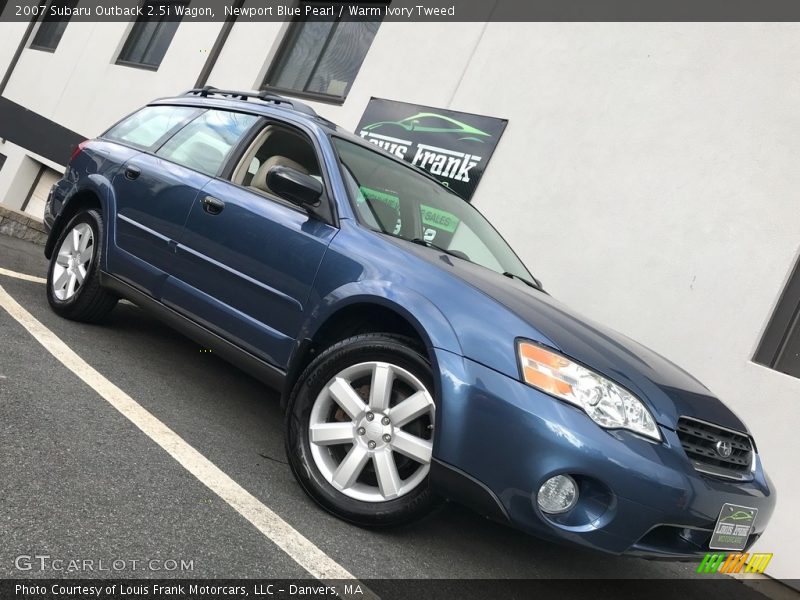 Newport Blue Pearl / Warm Ivory Tweed 2007 Subaru Outback 2.5i Wagon