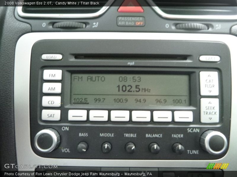 Candy White / Titan Black 2008 Volkswagen Eos 2.0T