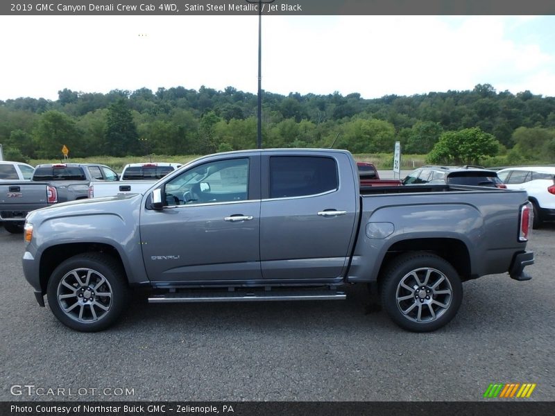 Satin Steel Metallic / Jet Black 2019 GMC Canyon Denali Crew Cab 4WD