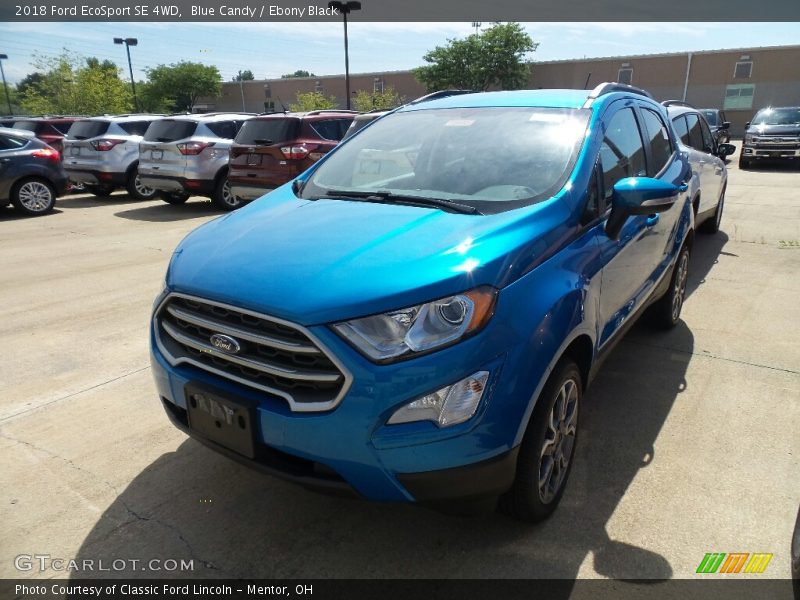 Blue Candy / Ebony Black 2018 Ford EcoSport SE 4WD