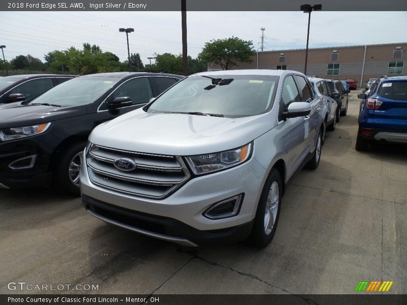 Ingot Silver / Ebony 2018 Ford Edge SEL AWD